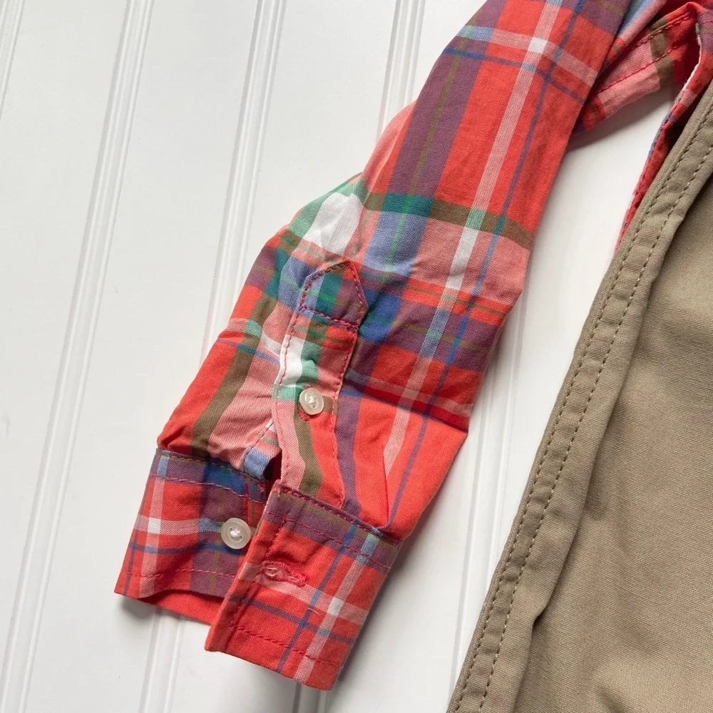 •Carter’s• plaid shirt/khaki pant set